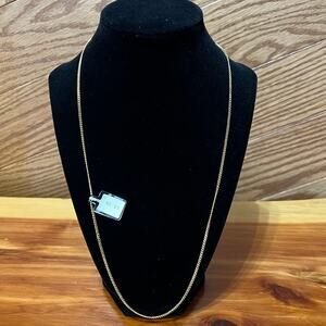 Vintage NOS Gold Tone Chain Necklace 23 Inch Thin Delicate Chain